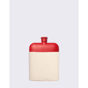 Men's Society Canvas Hipflask Red
