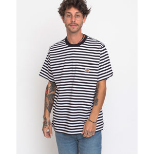 Carhartt WIP Haldon Pocket T-Shirt Haldon Stripe, Black / White XL
