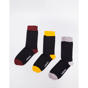 Dr. Martens Multipack Sock Black Cotton Blend & Cherry Red Cotton Blend & Dms Yellow Cotton Blend & PA S