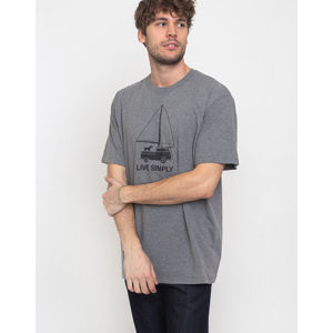 Patagonia Live Simply Wind Powered Responsibili-Tee Gravel Heather L