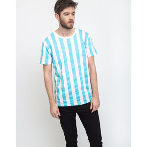 Dedicated T-shirt Stockholm Big Stripes Light Blue S