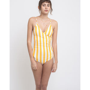 Dedicated Wrap Swimsuit Klinte Big Stripes Yellow L