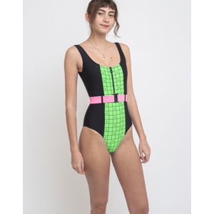 Lazy Oaf Moody Check Swimsuit Black M