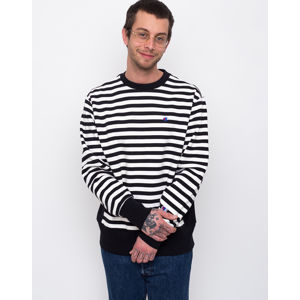 Champion Crewneck Sweatshirt Black & White Stripe XL