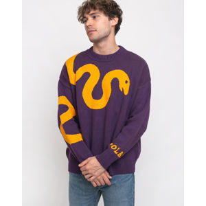 Polar Skate Co. Snake Knit Sweater Prune/Orange L