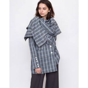 House of Sunny Heritage Scarf Tailored Jacket Academic Check 34
